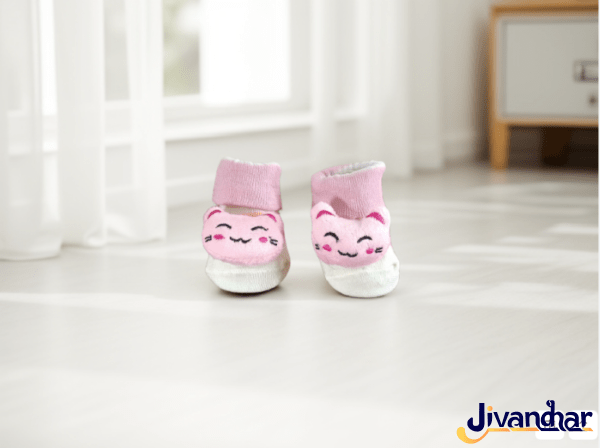 3D Anti-Skid Cotton Baby Booties – Soft & Safe for 0-12M