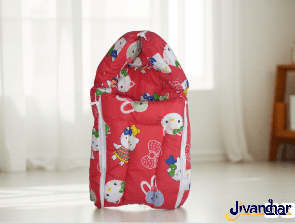 4-in-1 Soft Cotton Baby Sleeping Bag – Portable & Cozy for Newborns