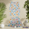Baby sleeveless Jabla Shorts Set | 100% Muslin (0–24M)