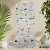 Baby sleeveless Jabla Shorts Set | 100% Muslin (0–24M)