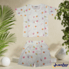 Half-Sleeve Baby jabla and shorts Set | 100% Muslin Combo (0–24M)