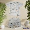 Half-Sleeve Baby jabla and shorts Set | 100% Muslin Combo (0–24M)