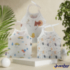 3-Pack Baby Muslin Vests (0–6M) | White Unisex Tie-Up Summer Set