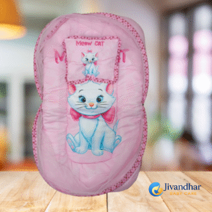 Baby Bed with Mosquito Net & Pillow | 85x50 cm Gadda Set for Newborns