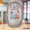 Baby Bed with Mosquito Net & Thick Mattress | 85x50x40 cm Newborn Bedding Set