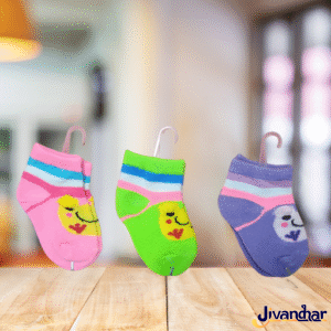 SOFTLFT Baby Socks 0–6 Months | Pack of 3 Ankle-Length Cotton Socks
