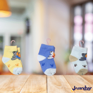 SOFTLFT Baby Socks 0–6 Months | Pack of 3 Ankle-Length Cotton Socks