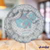 Round Baby Tub Bed | Foldable with Thick Base, Mosquito Net & Pillow